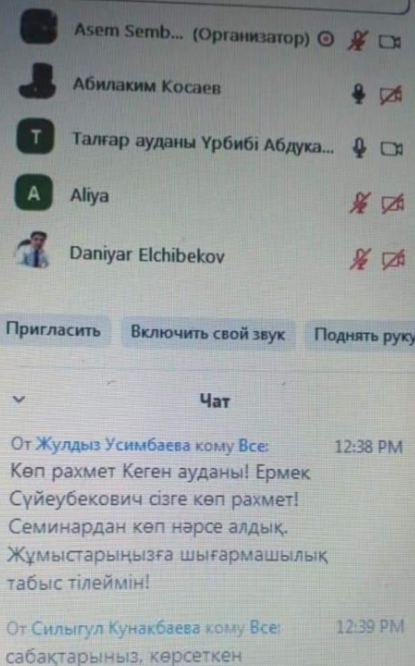 "Инновациялық қадам- табысқа апарар жол" тақырыбында облыстық вебинар өтті