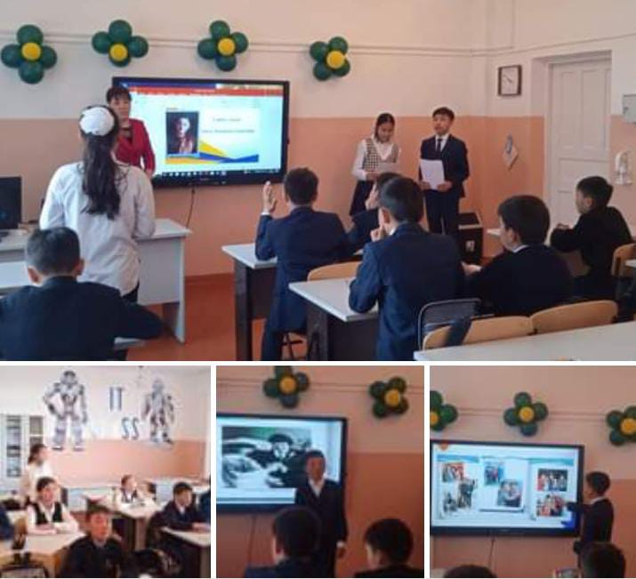 Өжек Жаңабаевтың туған күніне орай тәрбие  сағаты өткізілді
